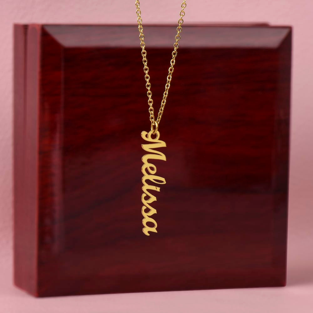 Collier Prénom Vertical Personnalisé