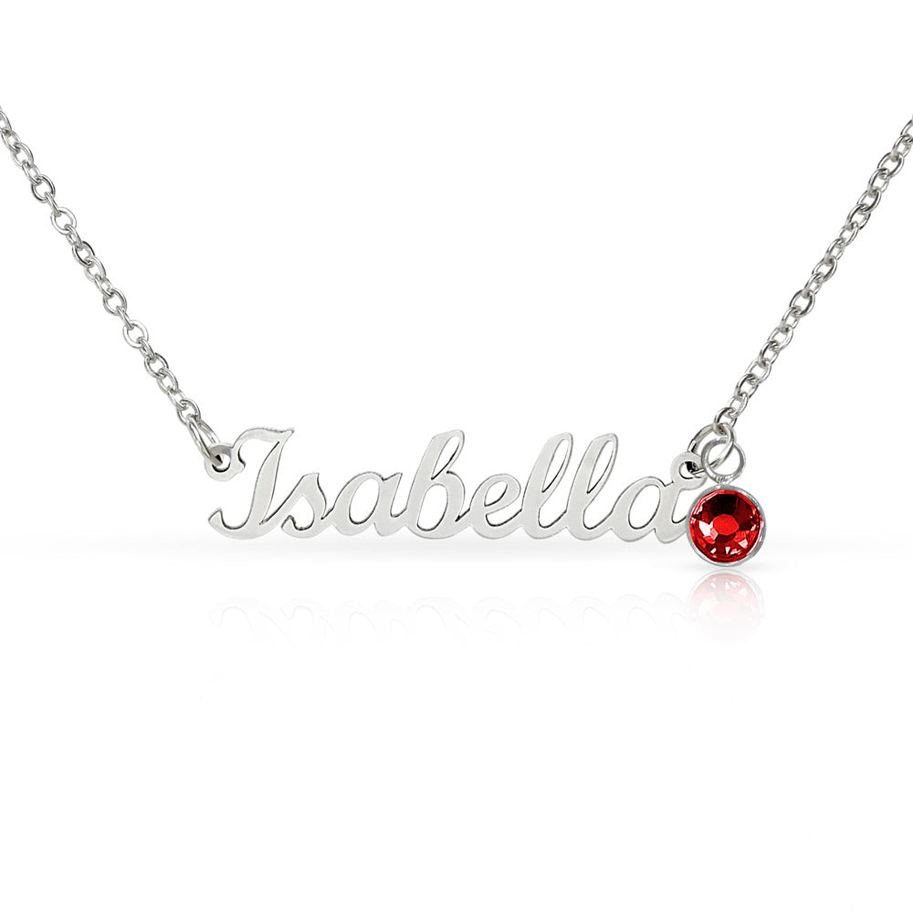 Collier Prénom avec Pierre de Naissance