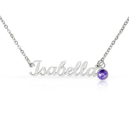 Collier Prénom avec Pierre de Naissance