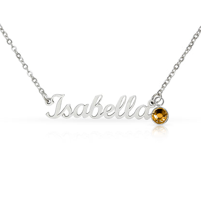 Collier Prénom avec Pierre de Naissance