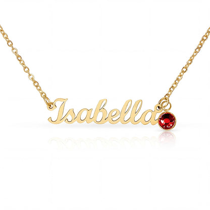 Collier Prénom Personnalisé avec Pierre de Naissance