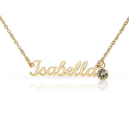 Collier Prénom avec Pierre de Naissance