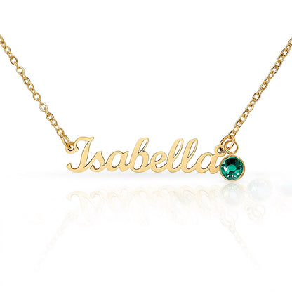 Collier Prénom avec Pierre de Naissance