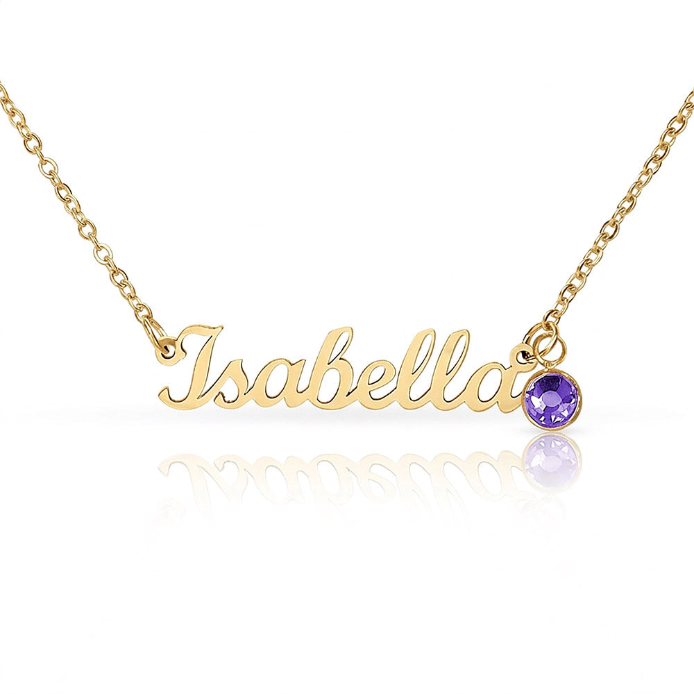 Collier Prénom avec Pierre de Naissance