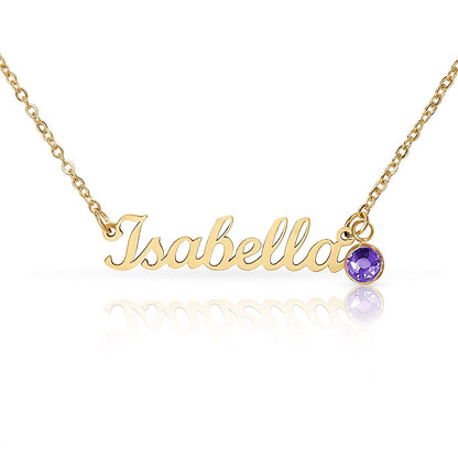 Collier Prénom avec Pierre de Naissance