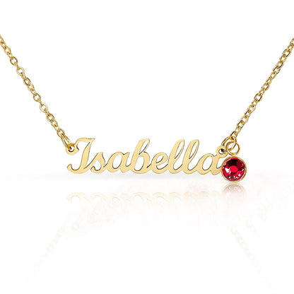 Collier Prénom avec Pierre de Naissance