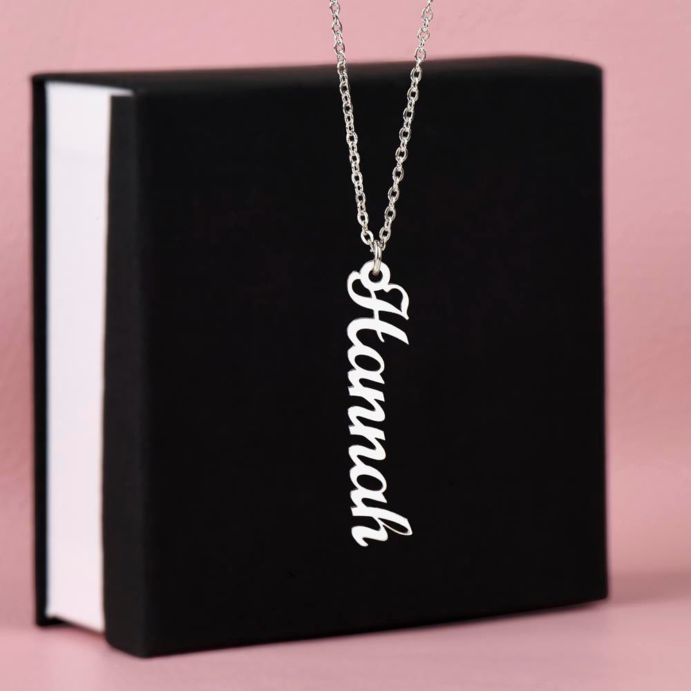 Collier Prénom Vertical Personnalisé