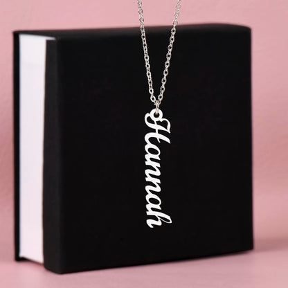 Collier Prénom Vertical Personnalisé