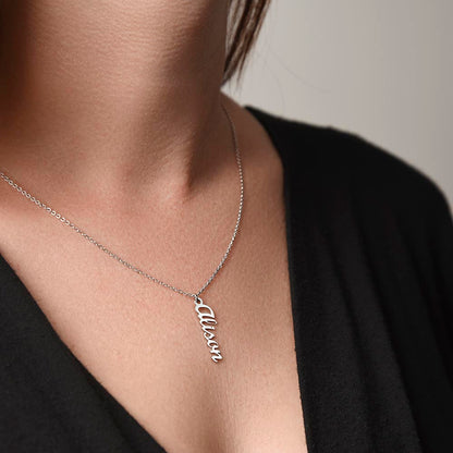 Collier Prénom Vertical Personnalisé