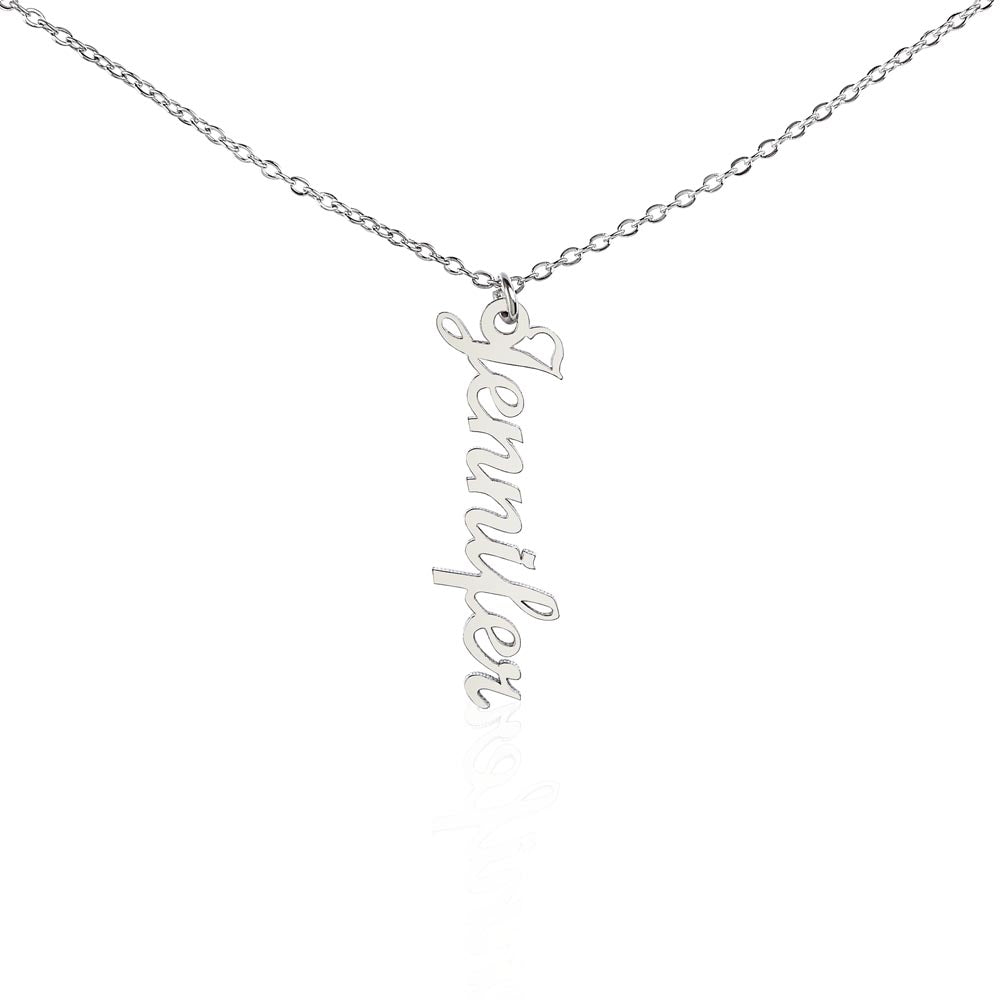 Collier Prénom Vertical Personnalisé