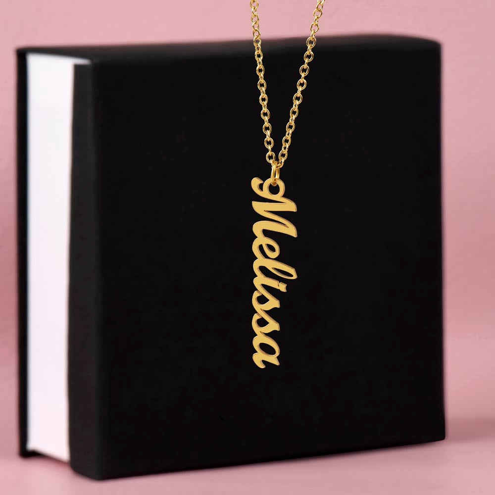 Collier Prénom Vertical Personnalisé