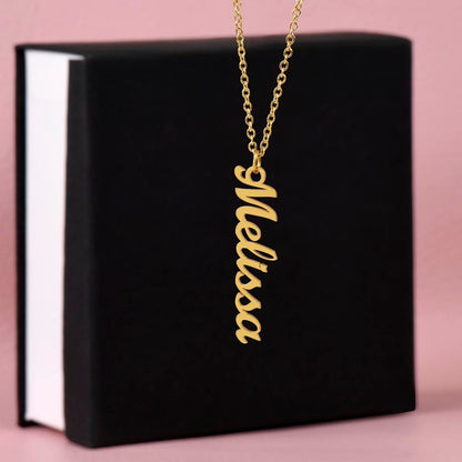 Collier Prénom Vertical Personnalisé