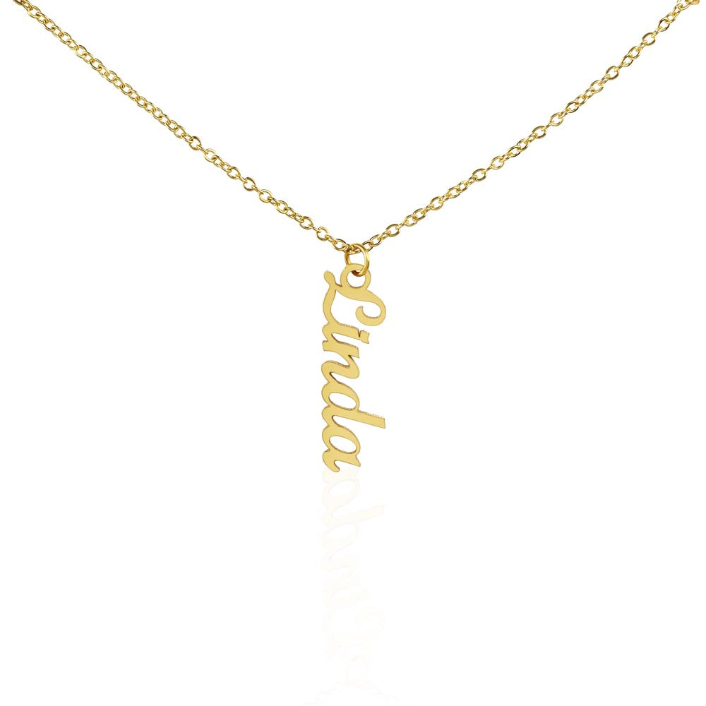 Collier Prénom Vertical Personnalisé