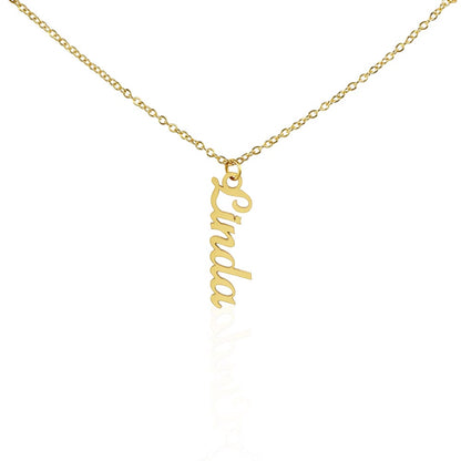 Collier Prénom Vertical Personnalisé