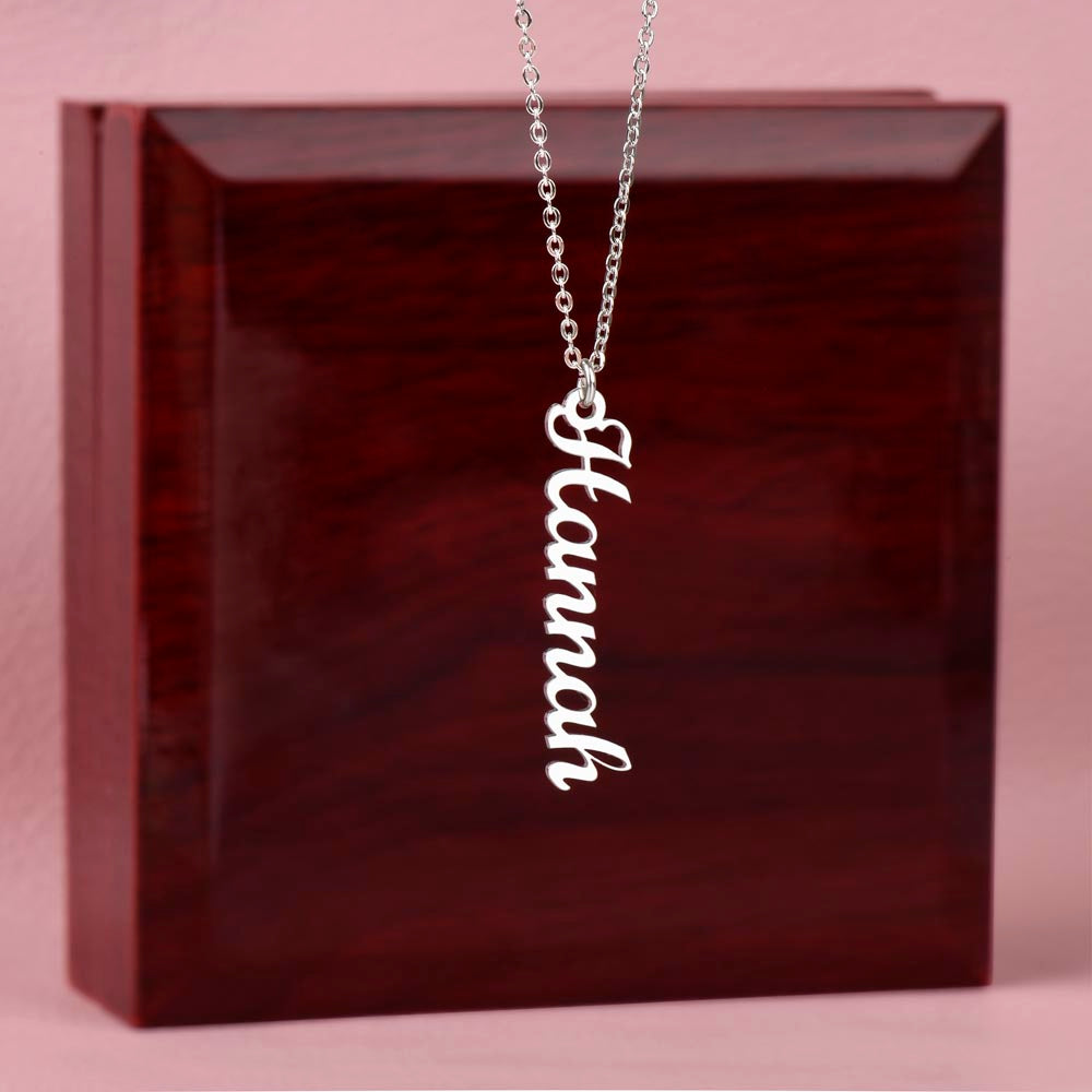 Collier Prénom Vertical Personnalisé