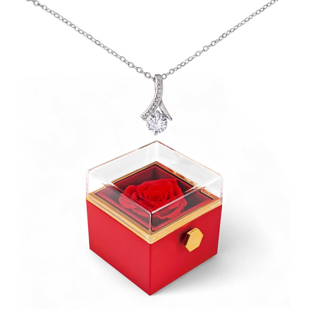 Collier Nœud d’Amour & Rose Éternelle