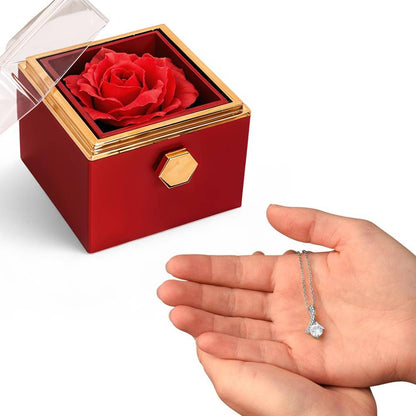 Collier Nœud d’Amour & Rose Éternelle