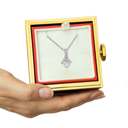 Collier Nœud d’Amour & Rose Éternelle