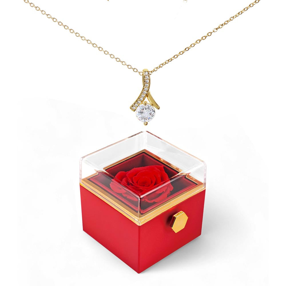 Collier Nœud d’Amour & Rose Éternelle