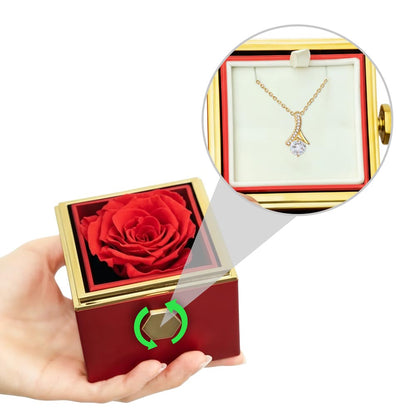 Collier Nœud d’Amour & Rose Éternelle