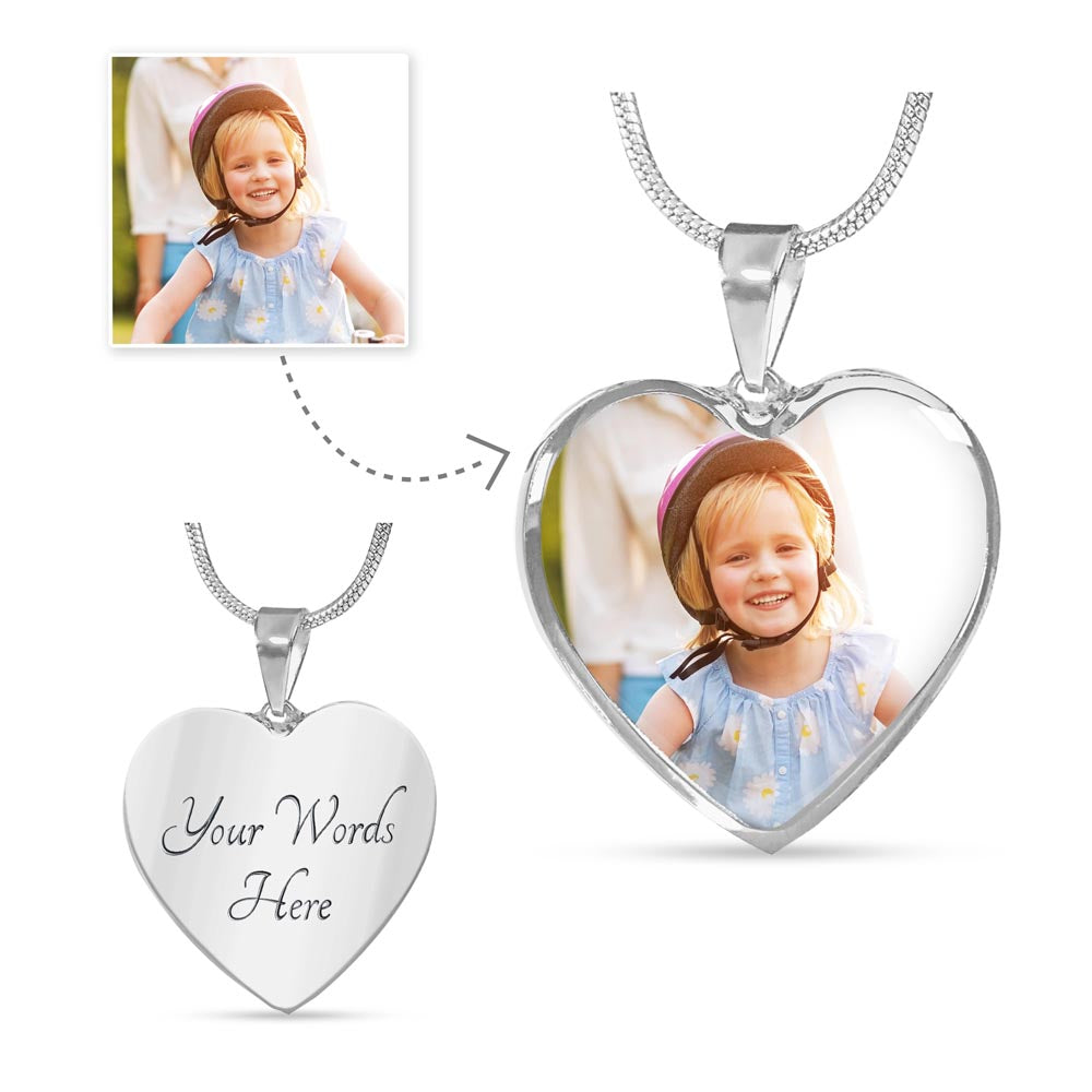 Collier Médaillon Photo Cœur