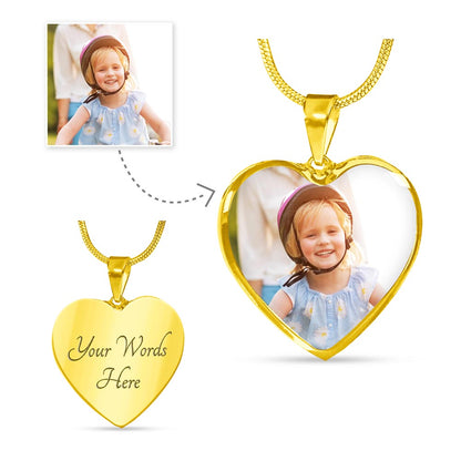 Collier Médaillon Photo Cœur