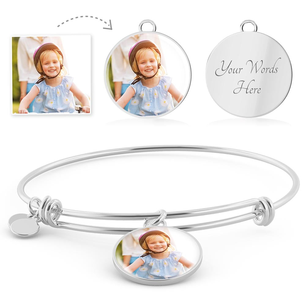 Bracelet Jonc Photo Personnalisé