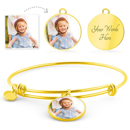 Bracelet Jonc Photo Personnalisé