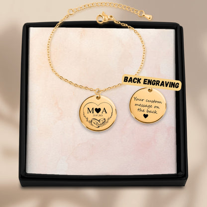 Bracelet Médaille Gravée Personnalisé
