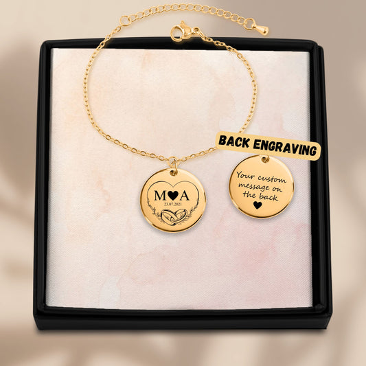 Bracelet Médaille Gravée Personnalisé