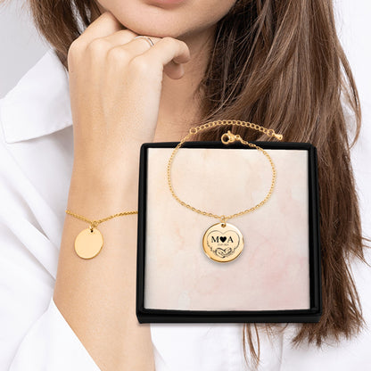 Bracelet Médaille Gravée Personnalisé