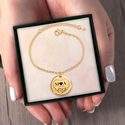 Bracelet Médaille Gravée Personnalisé