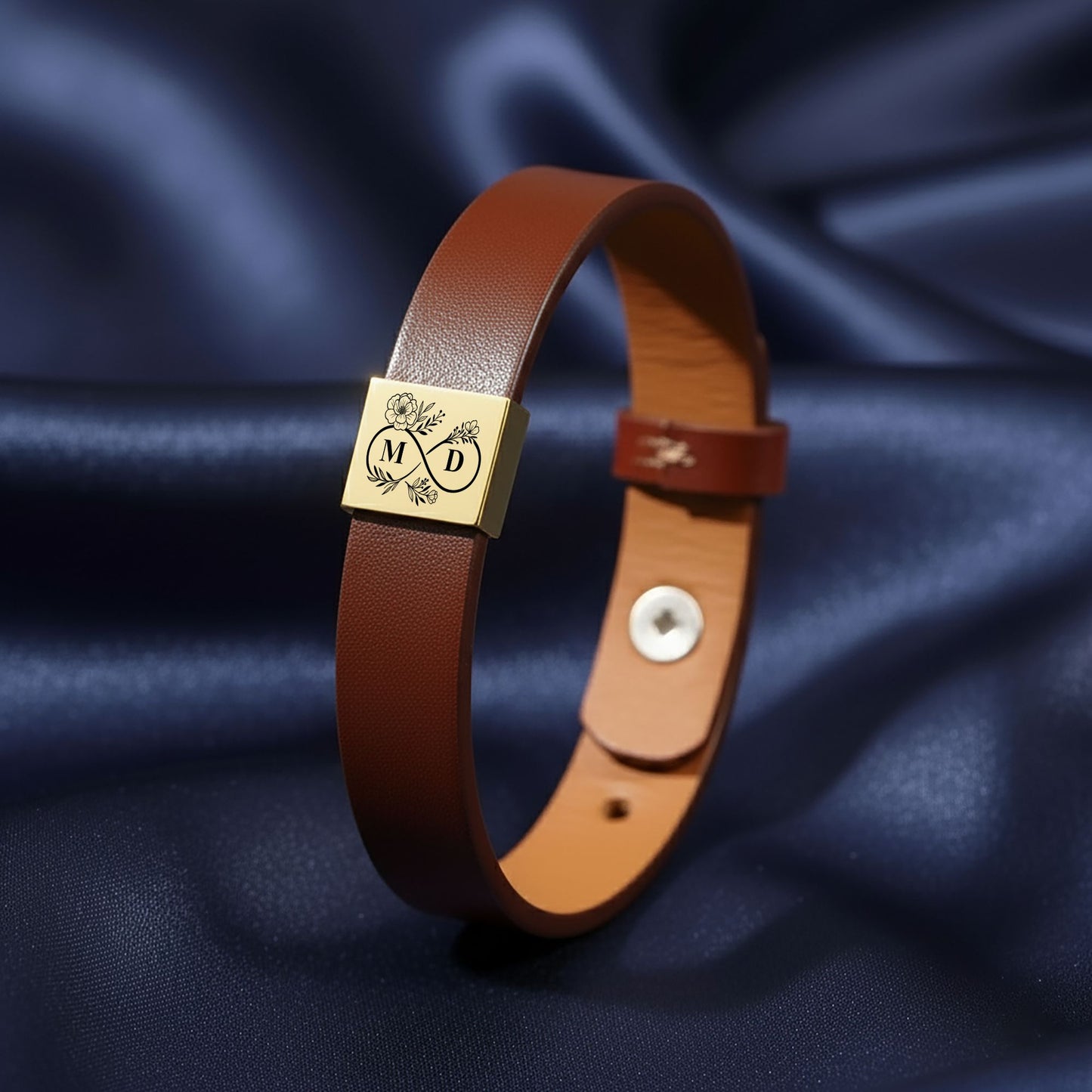 Bracelet Homme en Cuir Gravé Personnalisé