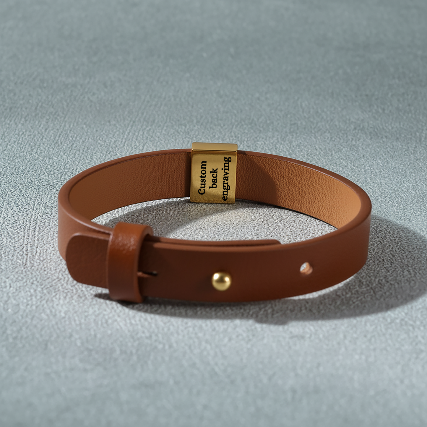 Bracelet Homme en Cuir Gravé Personnalisé